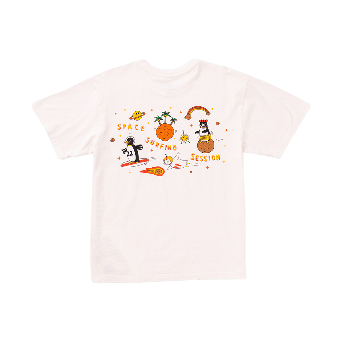 빅웨이브 컬렉티브 스페이스 서핑 반팔 티셔츠 오프 화이트(BIGWAVE COLLECTIVE Space Surfing Session Tee Off White) - 1