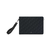 Dior A5 Triangle Pouch Dior Oblique Jacquard Black