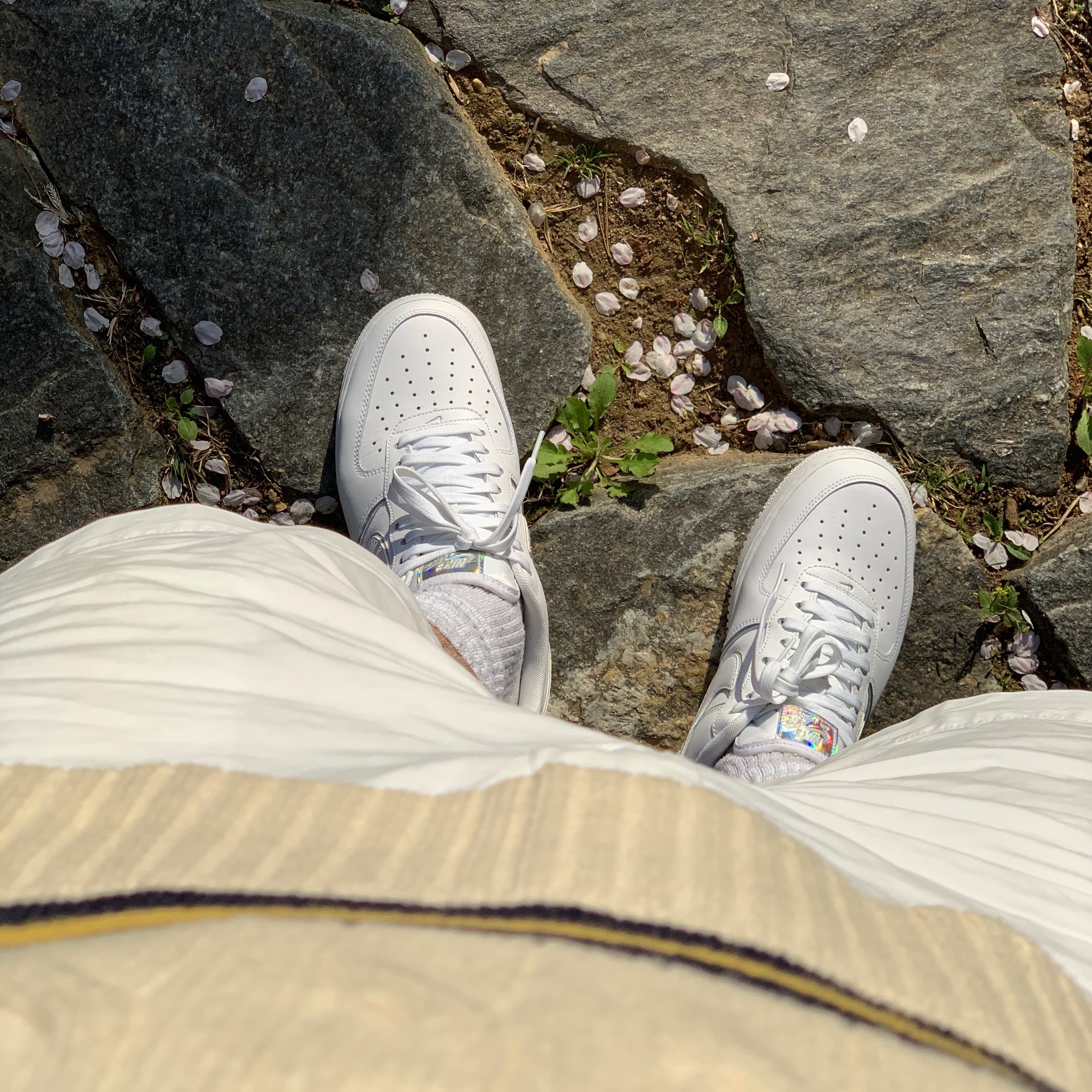 Nike Air Force 1 '07 Low White, Nike Air Force 1 '07 White Wolf Grey 착용 스타일