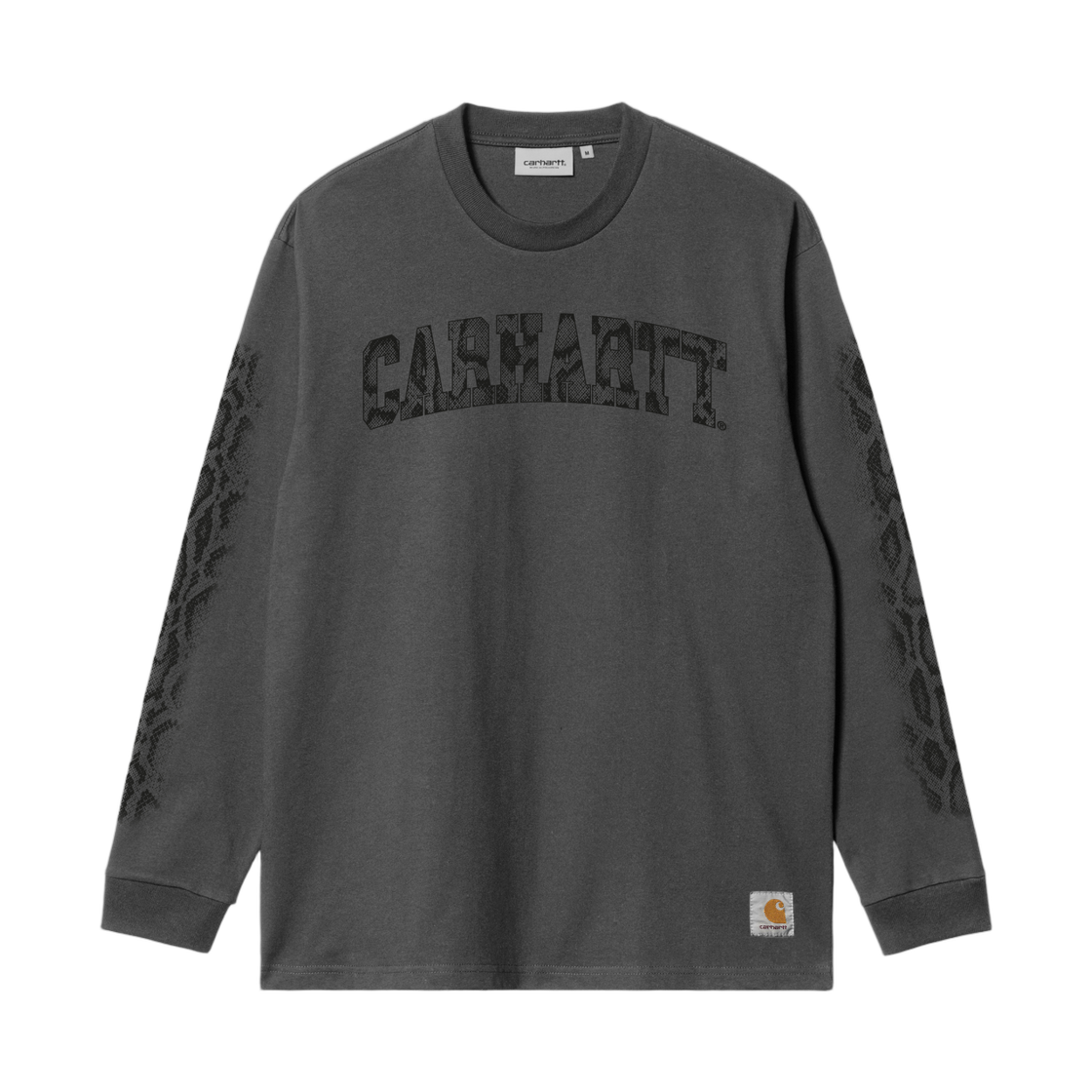 I036387-89-GD Carhartt WIP L/S Camo Snake T-Shirt Black