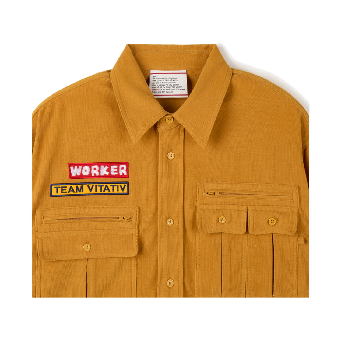 비타티브 패치포켓셔츠 머스타드(VITATIV Patch Pocket Shirt Mustard) - 3