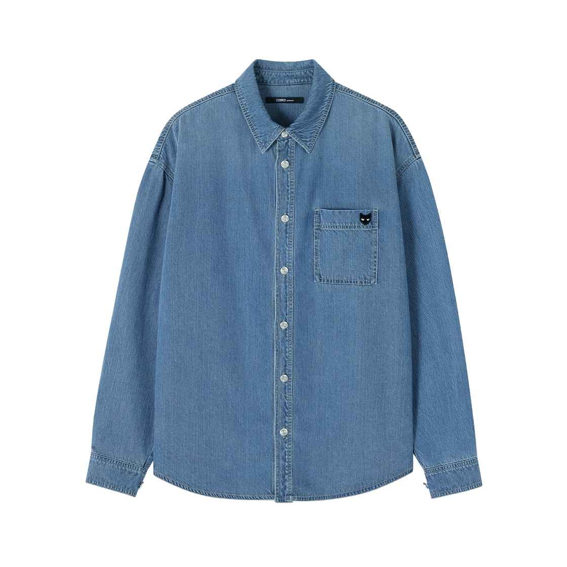 SI2SH826BL SONGZIO HOMME Panther Fluid Denim Shirt Blue