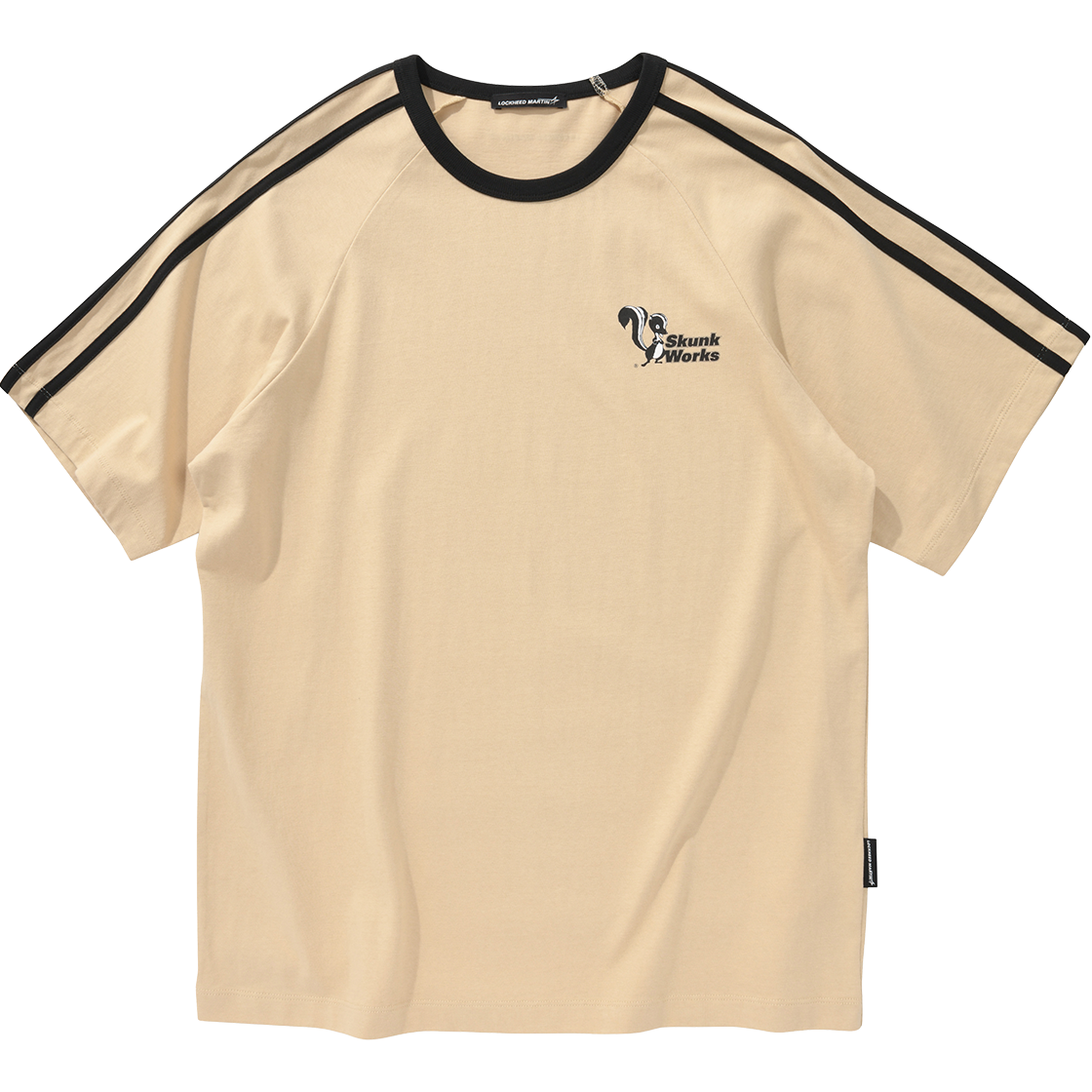 록히드마틴 LM 스컹크 워크 그래픽 티 베이지