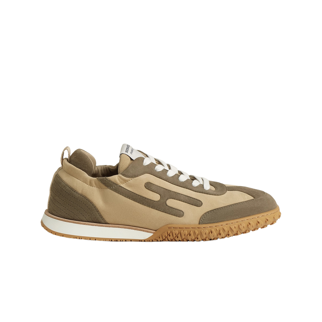 에르메스 제트 스니커즈 스웨이드 고트스킨 & 베쥬 랑 베르 뚠드라(Hermes Jet Sneakers Suede Goatskin & Beige Lin Vert Toundra) - 1