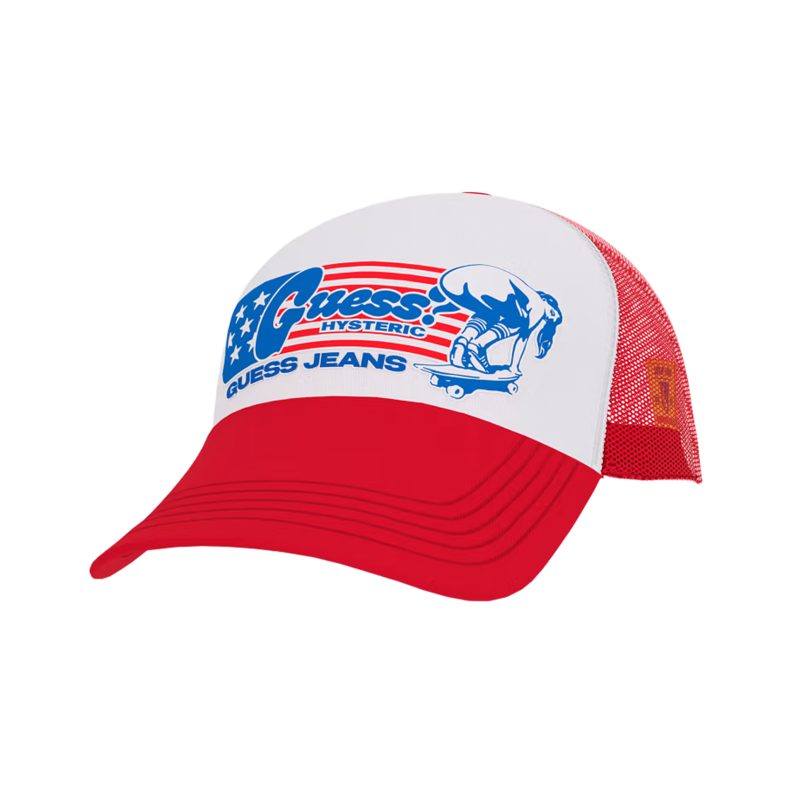 게스 진 x 히스테릭 글래머 베이스볼 캡 레드 멀티(GUESS Jeans x Hysteric Glamour Baseball Hat Red Multi)