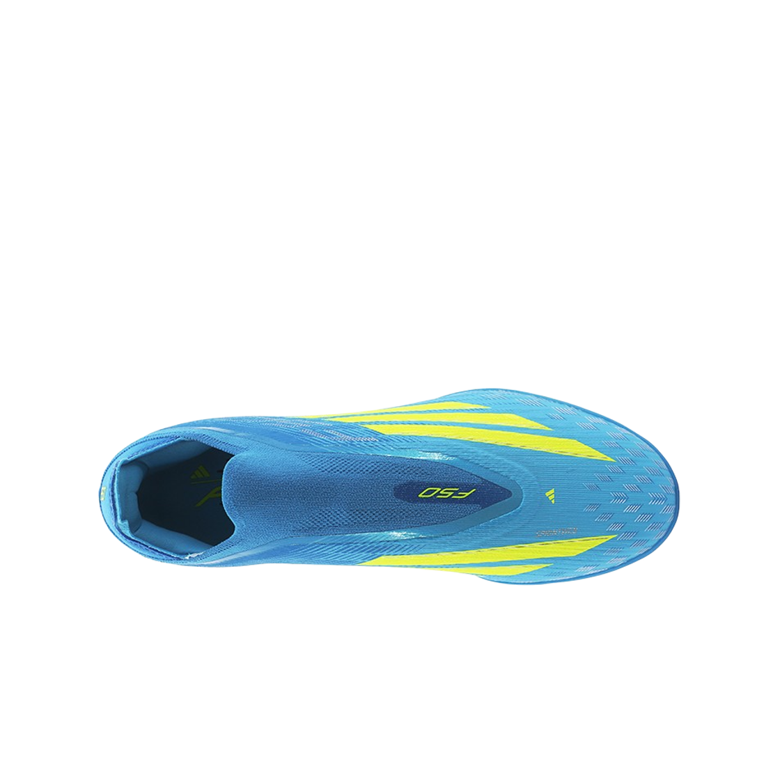 아디다스 F50 프로 레이스리스 TF 루시드 레이 블루 팀 솔라 옐로우 2(Adidas F50 Pro Laceless TF Lucid Ray Blue Team Solar Yellow 2) - 2