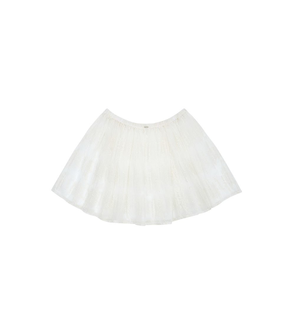 뮈르뮈르 다비오 레터링 레이스 스커트(Murmure Davio Lettering Flare Layered Skirt) - 1