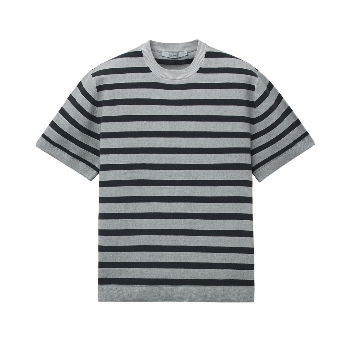 시리즈 가먼트 다잉 스트라이프 크루넥 스웨터 차콜(SERIES Garment Dyed Stripe Crewneck Sweater Charcoal)