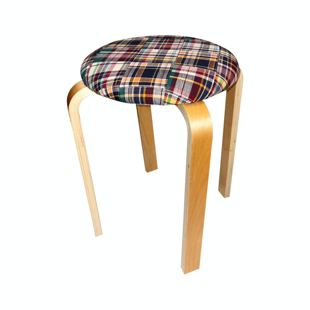 유라이크왓 리얼 패치워크 스툴 (브라운)(you like what Real patchwork stool (brown)) - 2