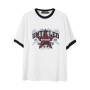 Flavorism VTG Graphic Linger T-shirt White Navy