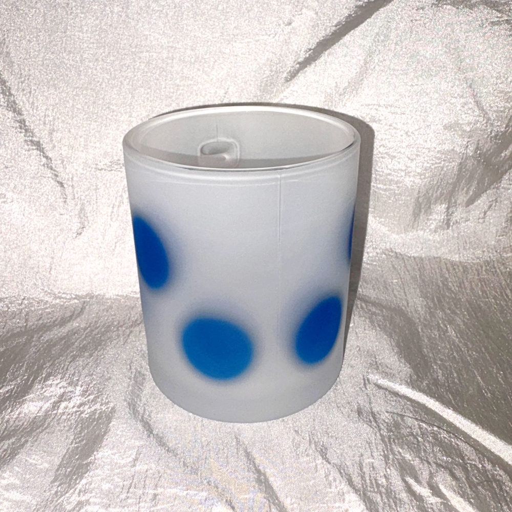 유라이크왓 빅 블러 도트 글라스 머그 (블루/매트)(you like what Big blur dot glass mug (blue/matte)) - 3