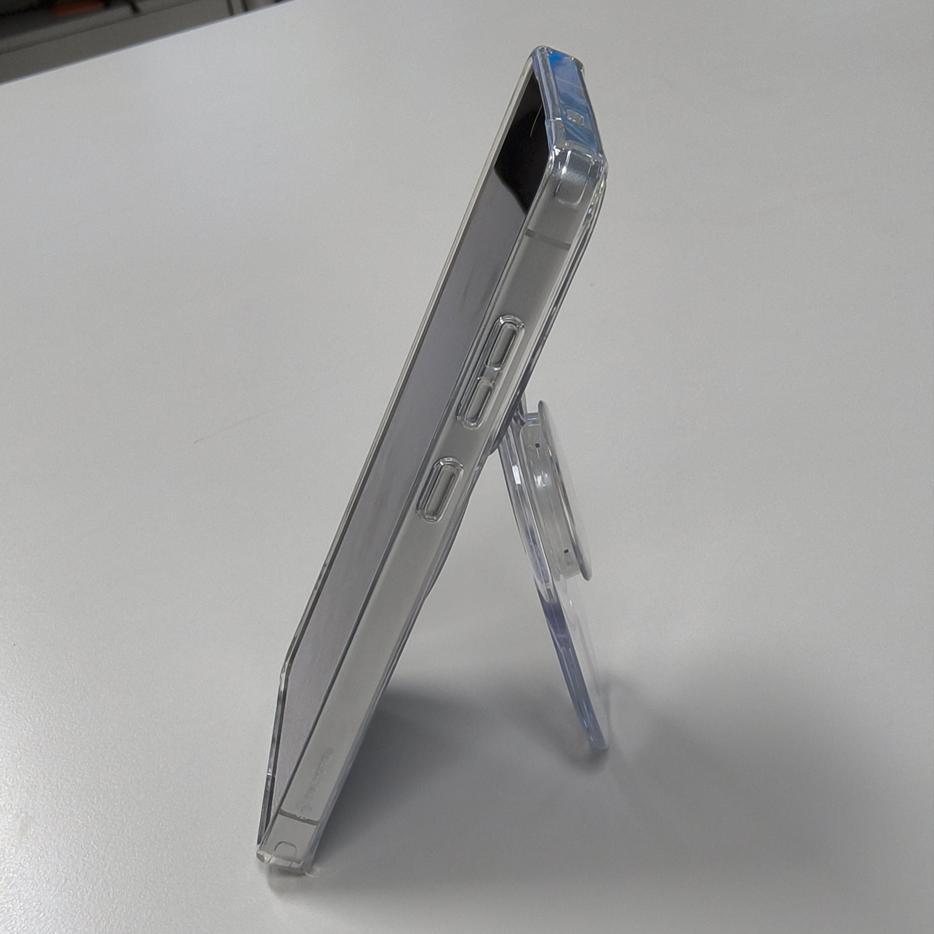 SINJIMORU MagSafe Tipi Tok Stand Holder Transparent Grip Crystal Clear 착용 스타일 - 2