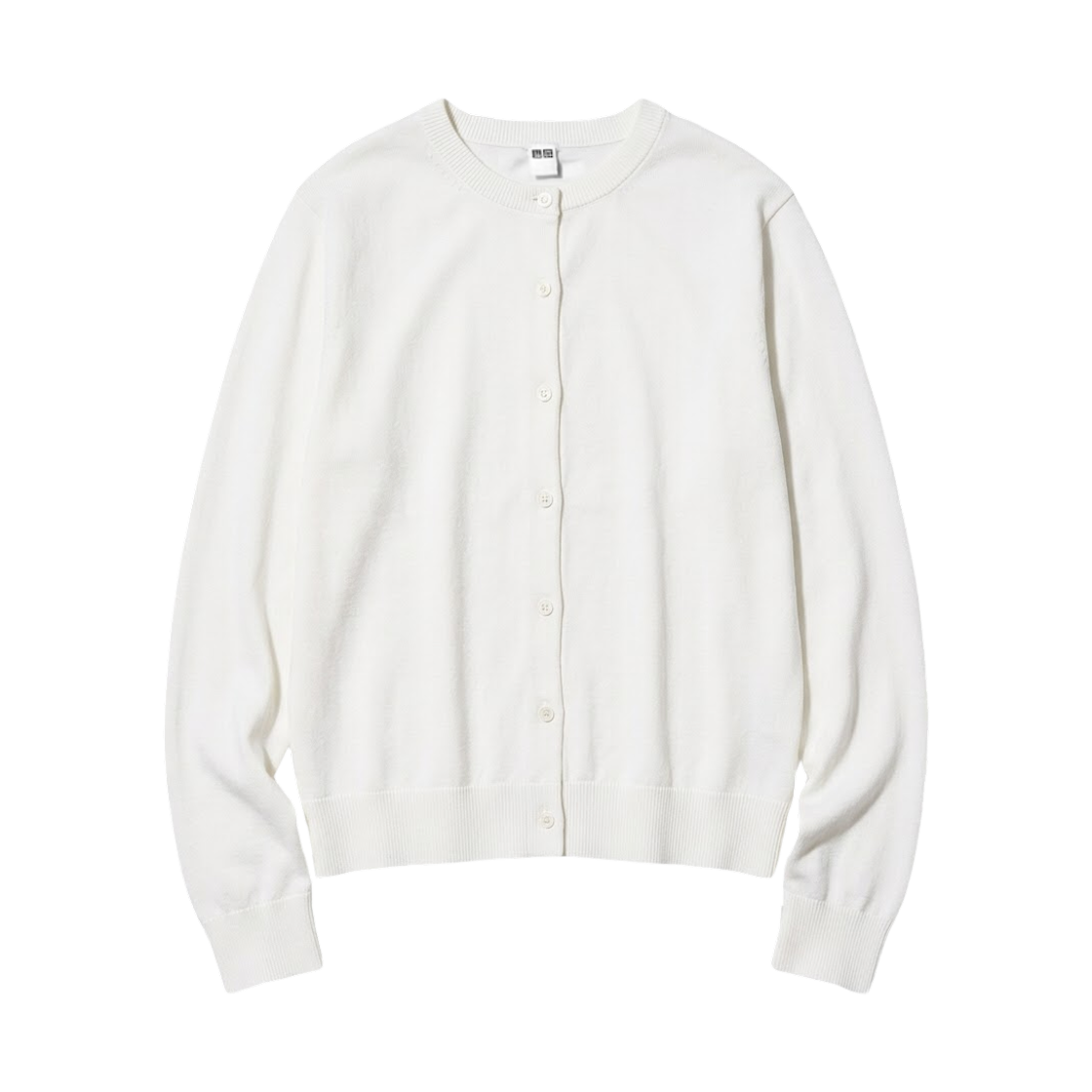 465484-01 (W) Uniqlo UV Cut Crewneck Cardigan Off White - JP