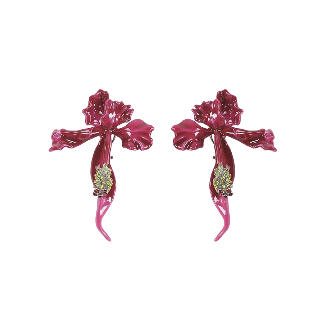 (W) 마크 제이콥스 퓨처 플로랄 이어링 레드((W) Marc Jacobs Future Floral Earrings Red)