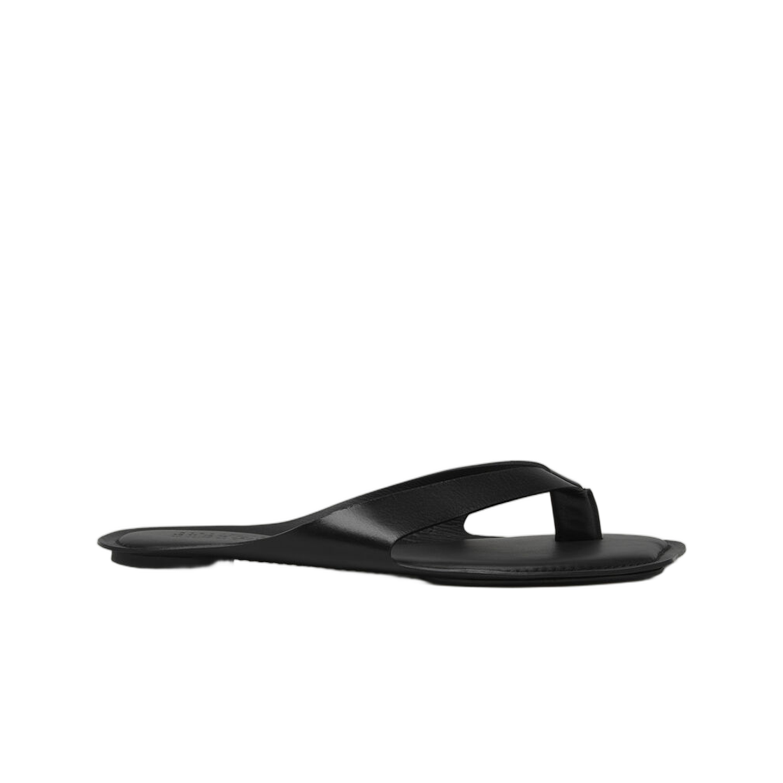 S66WP0119P7702T8013 (W) MM6 Maison Margiela Anatomic Leather Flip Flops Black