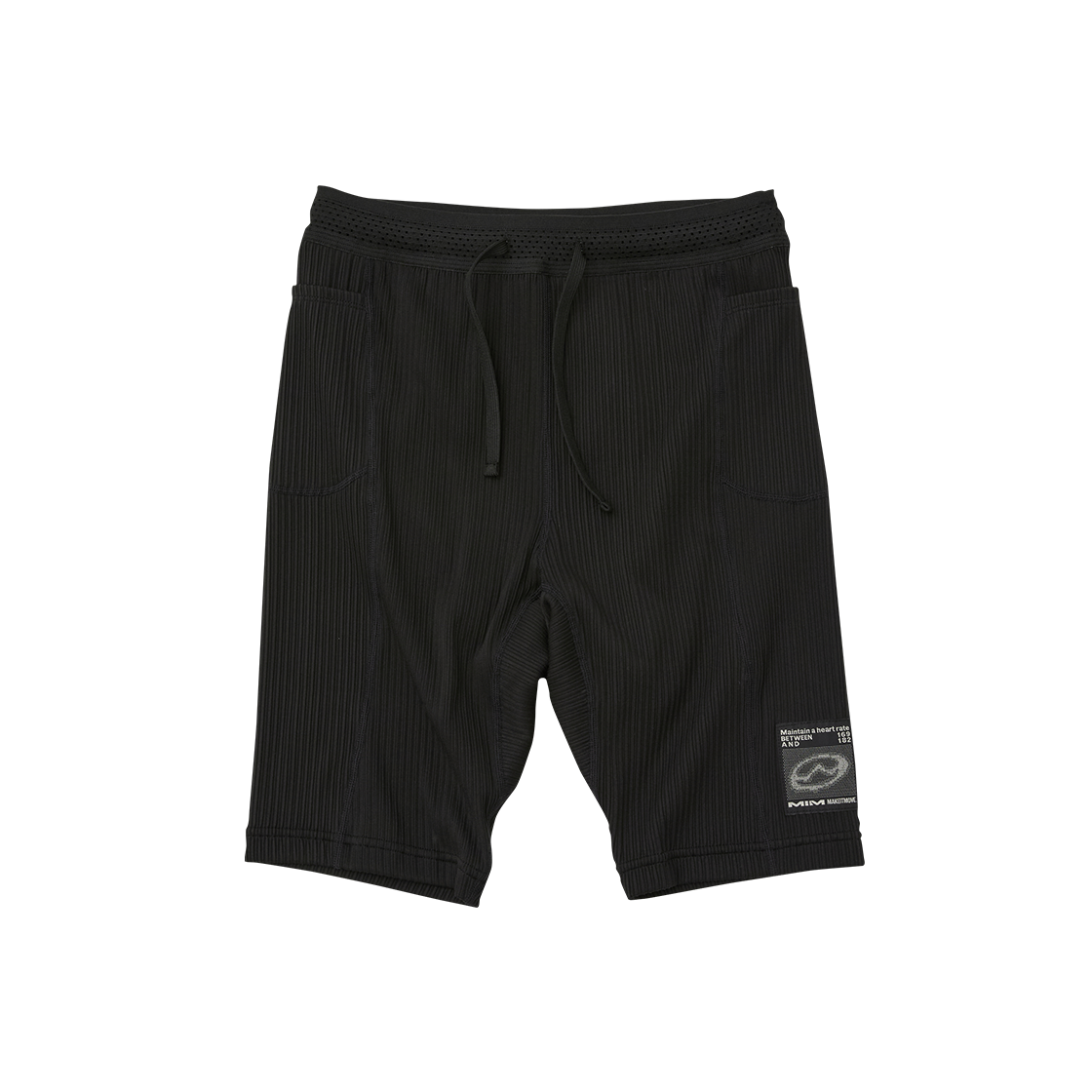 엠아이엠 리브드 하프 타이츠 블랙(MIM Ribbed Half Tights Black)