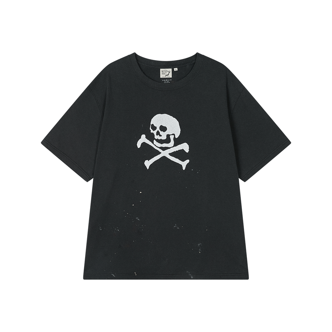 오어슬로우 빈티지 페이드 스컬 프린트 티셔츠 블랙 - 26SS(Orslow Vintage Fade Skull Print T-Shirt Black - 26SS)