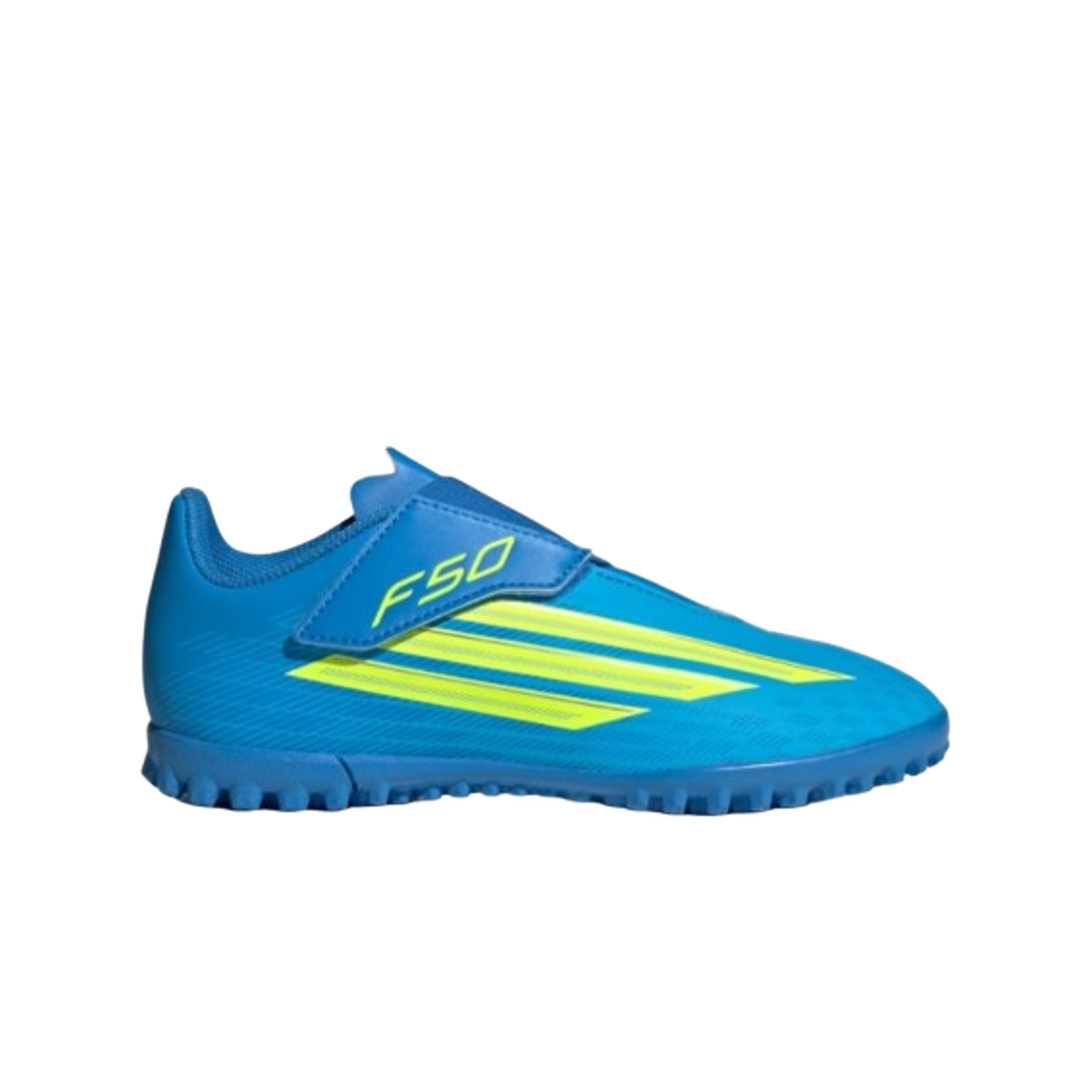 JS1486 (J) Adidas F50 Club VEL TF Lucid Ray Blue Team Solar Yellow 2