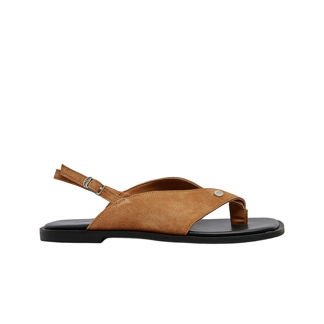 MD0349_2 Moodnight Carin Soft Leather Sandals l Camel Suede