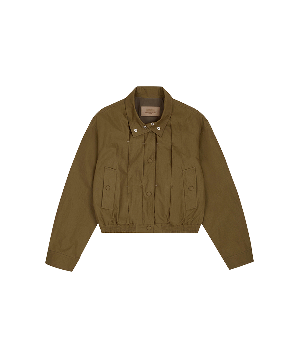 뮈르뮈르 카인 핀턱 하이넥 크롭 블루종(Murmure Kain Pintuck High-Neck Cropped Blouson)