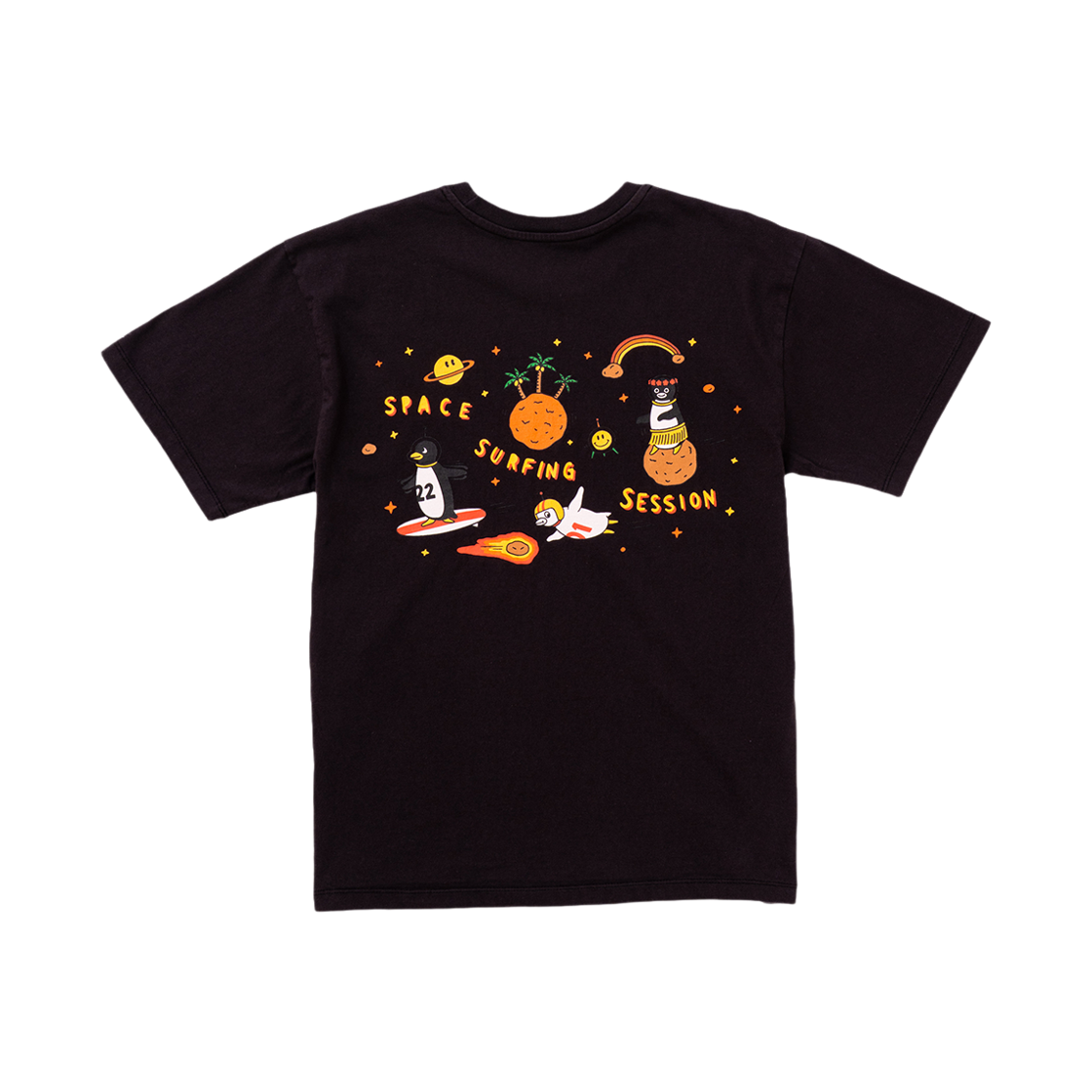 빅웨이브 컬렉티브 스페이스 서핑 반팔 티셔츠 다크 차콜(BIGWAVE COLLECTIVE Space Surfing Session Tee Dark Charcoal) - 1