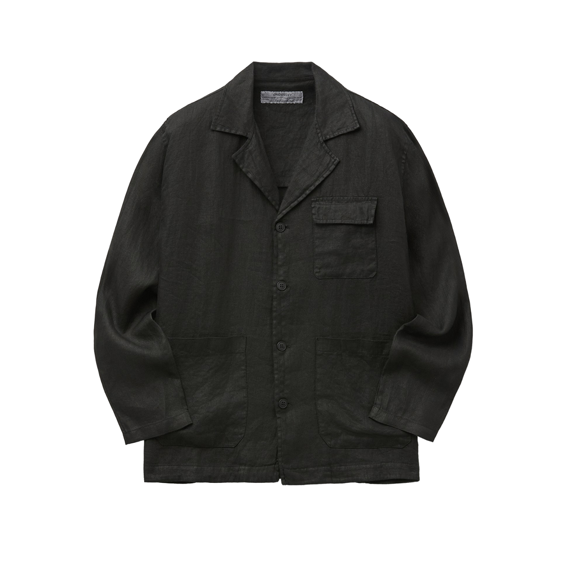 시리즈 크로슬리 린넨 자켓 블랙(SERIES Crossley Linen Jacket Black)