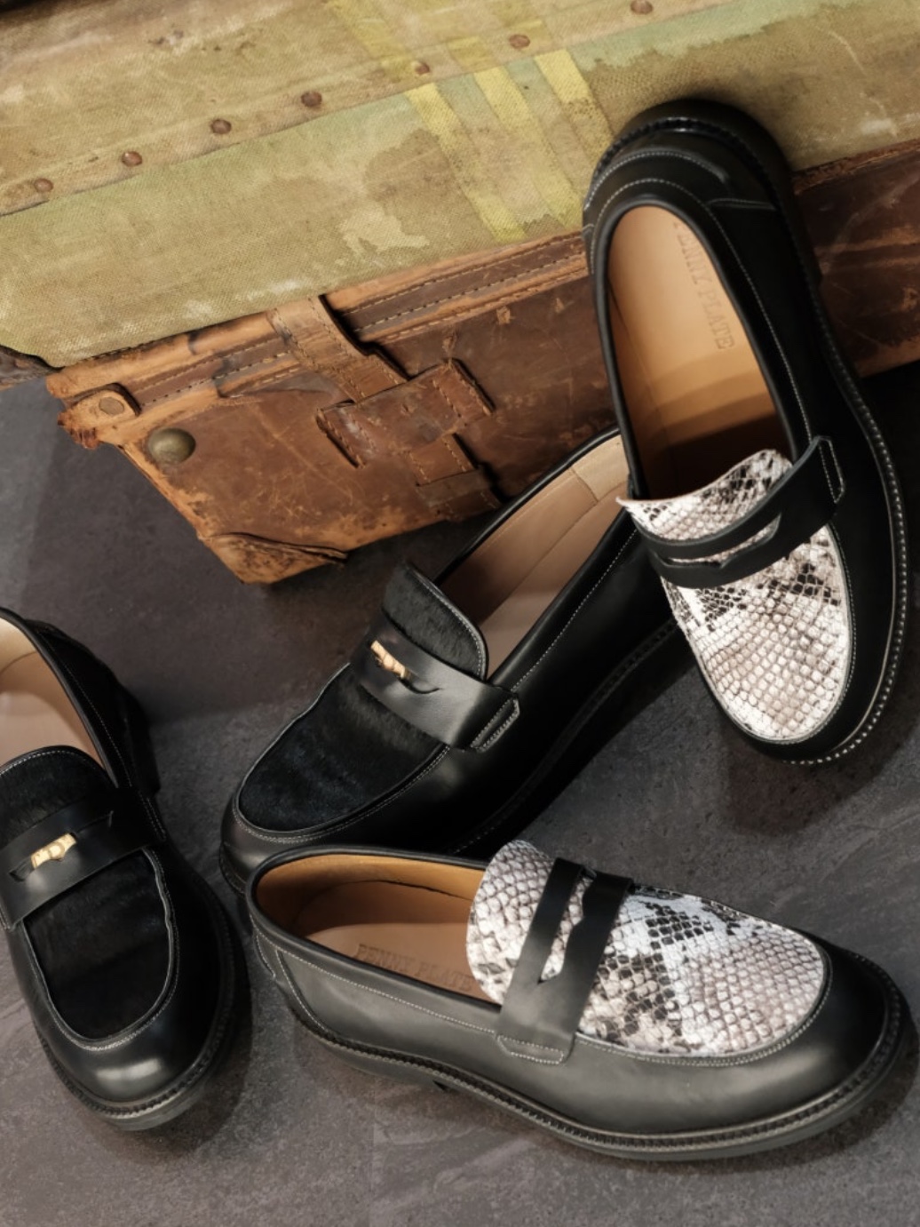 PENNY PLATE Men Loafer Snake Low 착용 스타일