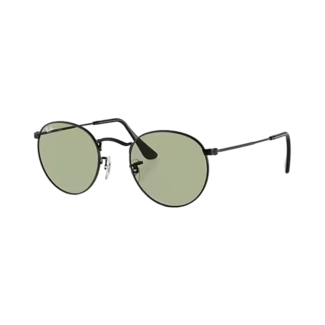 레이밴 라운드 메탈 폴리쉬드 블랙 프레임 그레이 렌즈 어드저스터블 노즈패드(Ray-Ban Round Metal Polished Black Frame Grey Lense Adjustable Nosepads) - 1