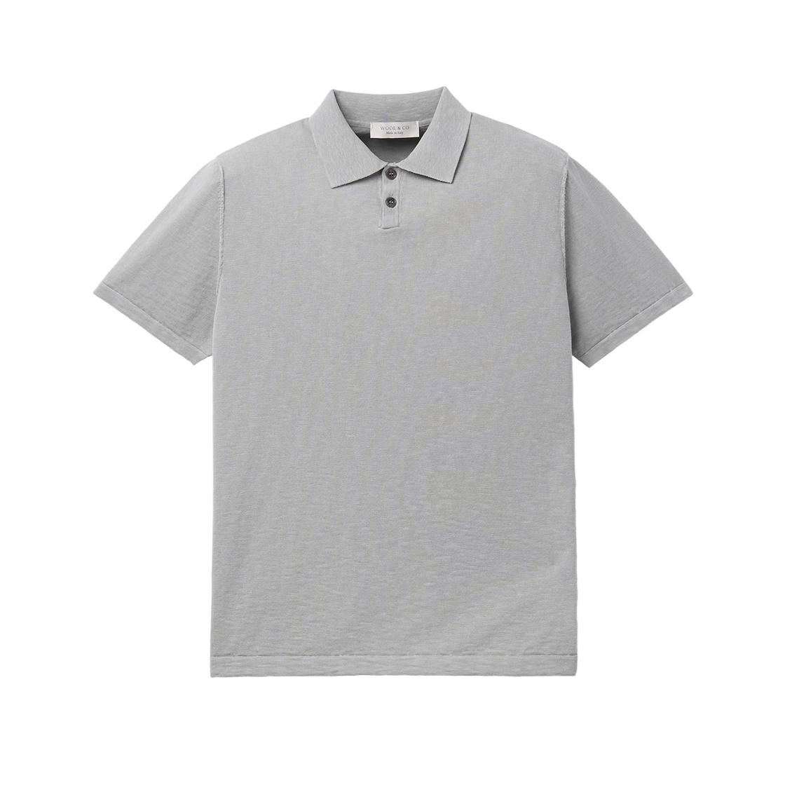 시리즈 울 앤 코 다이드 폴로 스웨터 그레이(SERIES Wool And Co Dyed Polo Sweater Gray)