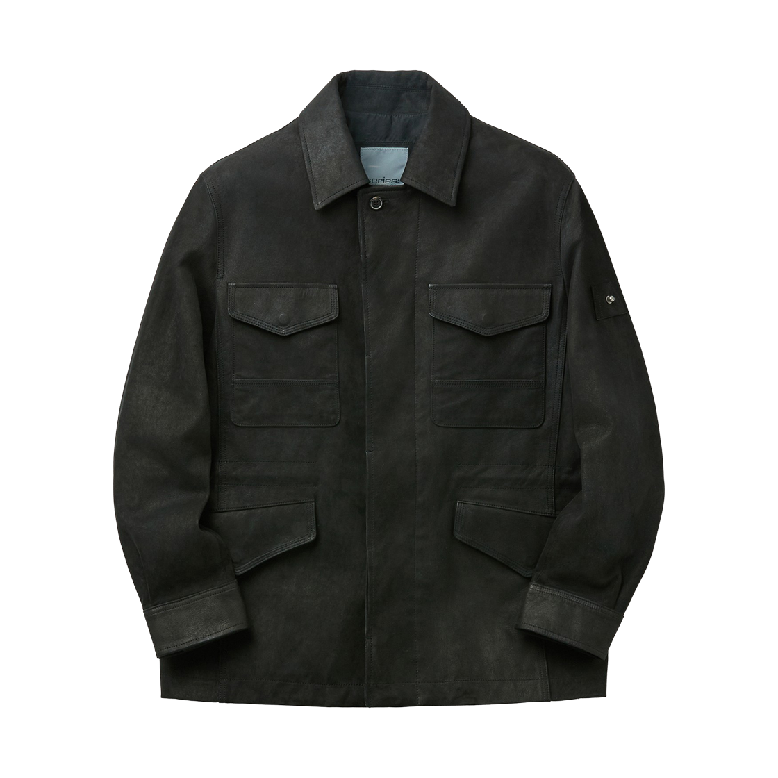 시리즈 덴버 사파리 가죽 점퍼 블랙(SERIES Denver Safari Leather Jumper Black)