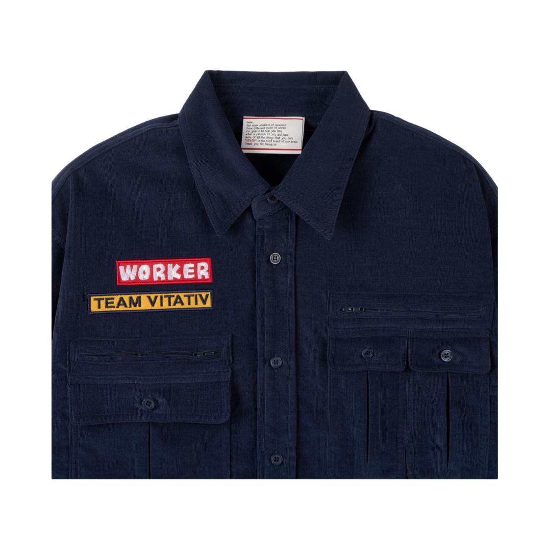 비타티브 패치포켓셔츠 네이비(VITATIV Patch Pocket Shirt Navy) - 5