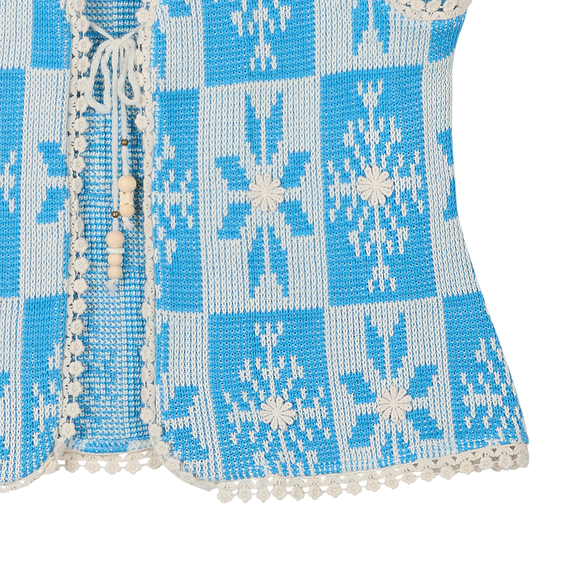 영 앤 생 우먼 스노우플레이크 베스트 블루 - 26SS(Young N Sang Women Snowflake Vest Blue - 26SS) - 6