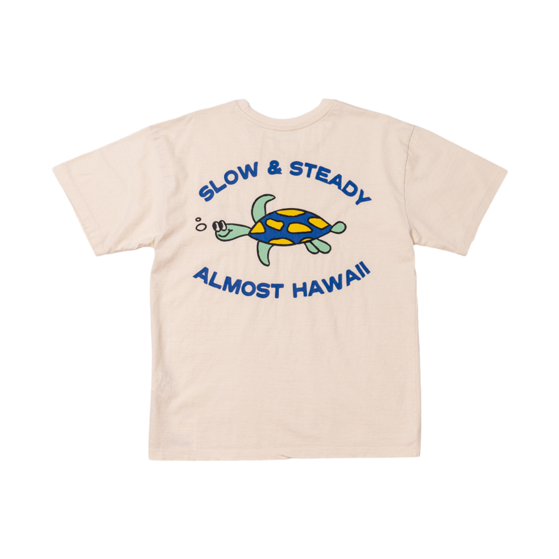 빅웨이브 컬렉티브 슬로우 스테디 반팔 티셔츠 에그 쉘(BIGWAVE COLLECTIVE Slow N Steady Tee Egg Shell)