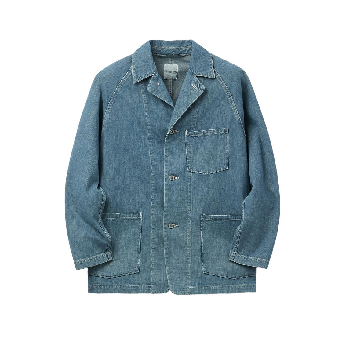 시리즈 사쥬 드 크레 11온스 데님 커버올 자켓 인디고(SERIES Sage De Cret 11Oz Denim Coverall Jacket Indigo)