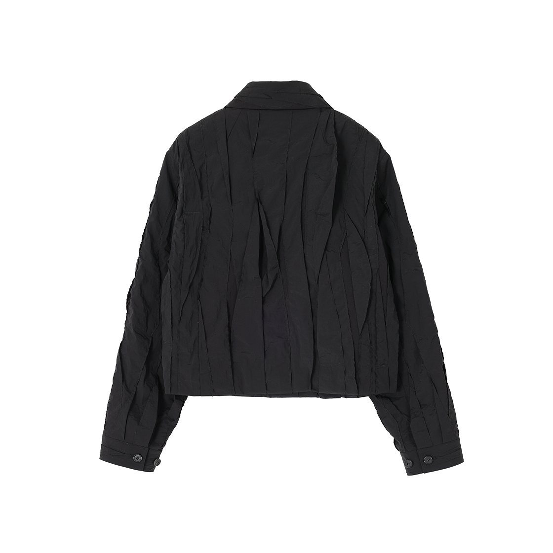 (W) 송지오 컬렉션 프래그먼트 바이어스 컷 자켓 블랙((W) SONGZIO COLLECTION Fragment Bias Cut Jacket Black) - 2