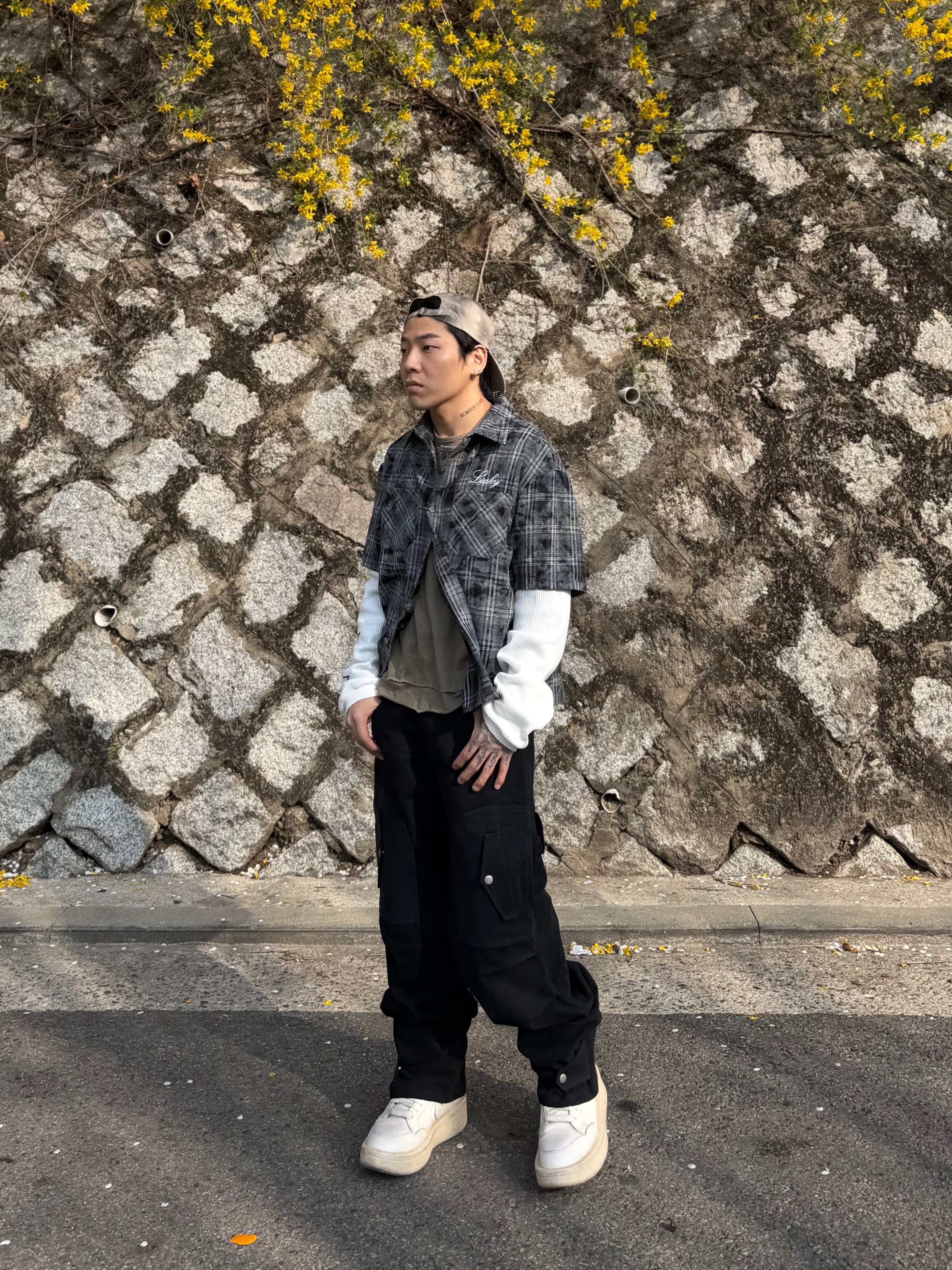 Converse x Drkshdw Turbowpn Egret 착용 스타일 - 4