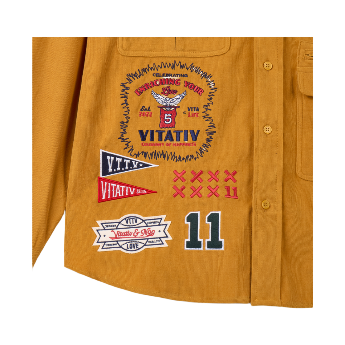 비타티브 패치포켓셔츠 머스타드(VITATIV Patch Pocket Shirt Mustard) - 4