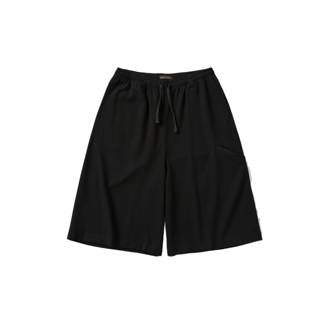 DFBFSSHP01BK DEFINE Waffle Bermuda Sweat Pants Mono Black