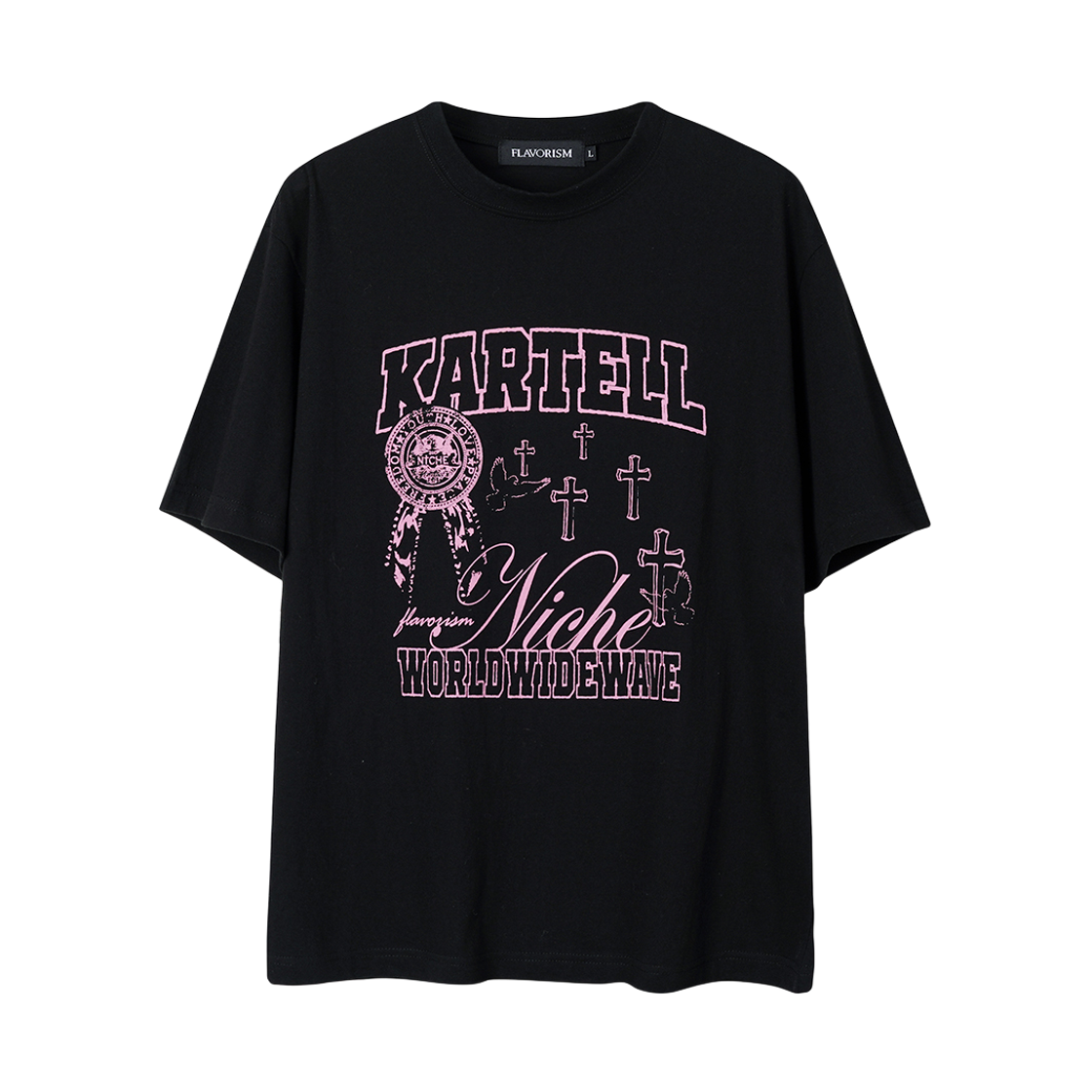 플레이버리즘 카르텔 티셔츠 블랙(Flavorism Kartell T-shirt Black)