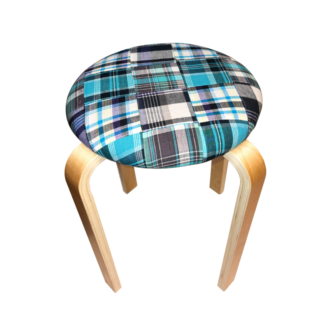 유라이크왓 리얼 패치워크 스툴 (민트)(you like what Real patchwork stool (mint))