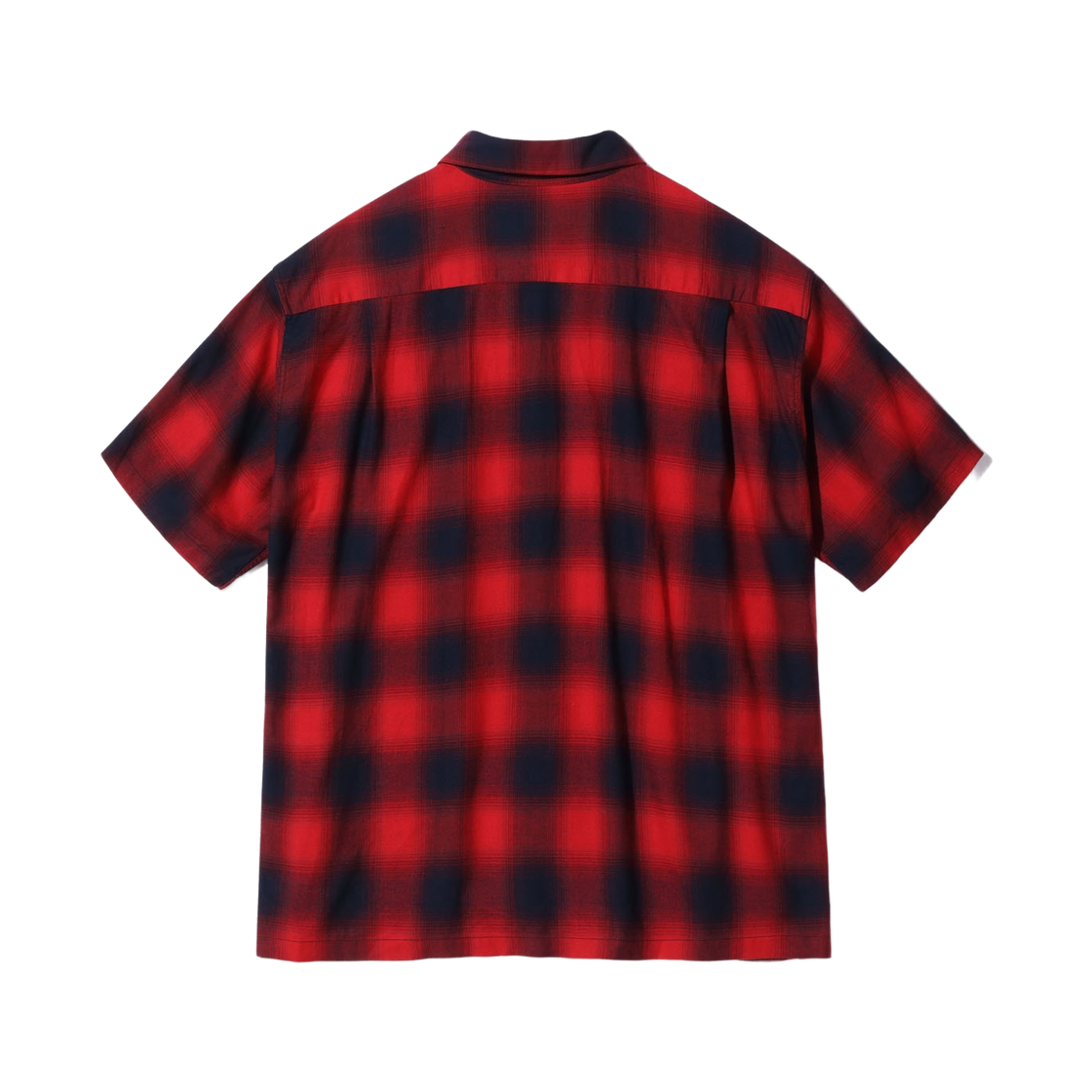 슈가 케인 레이온 옴브레 체크 오픈 셔츠 레드(Sugar Cane Rayon Ombre Check Open Shirt Red) - 2