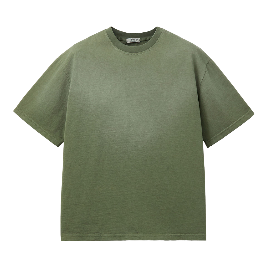 시리즈 파이버 가먼트 다이드 앤 스프레이드 티 그린(SERIES Fiver Garment Dyed And Sprayed T-Shirt Green)
