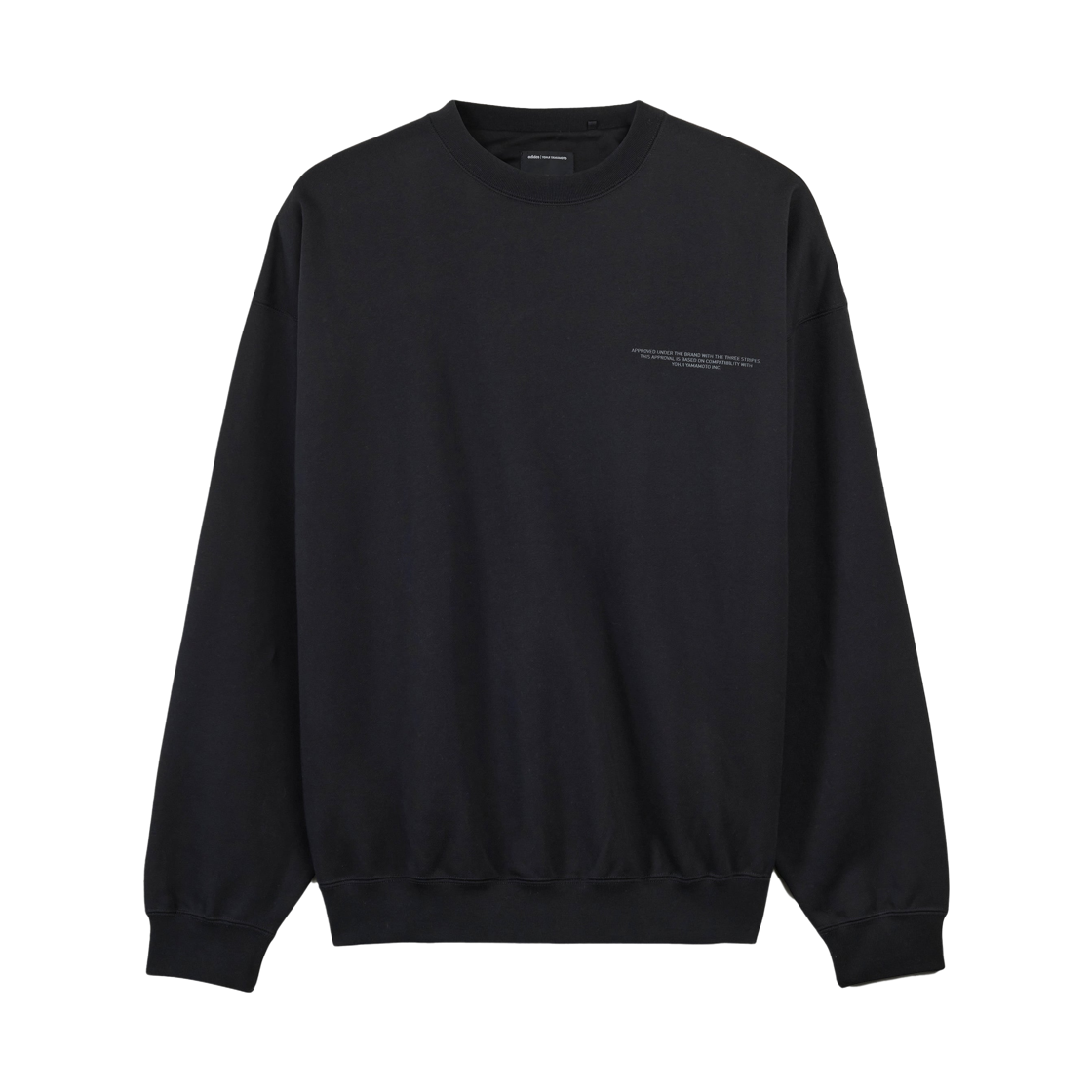 JE9276 Y-3 Logo Crew Sweatshirt Black