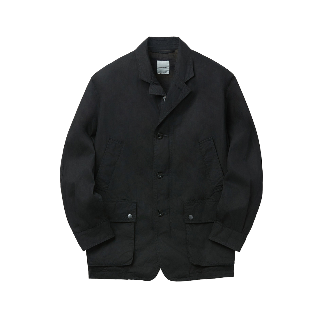 시리즈 사쥬 드 크레 워시드 왁스 씨오 하이 덴시티 워크 자켓 블랙(SERIES Sage De Cret Washed Wax Co High Density Work Jacket Black)