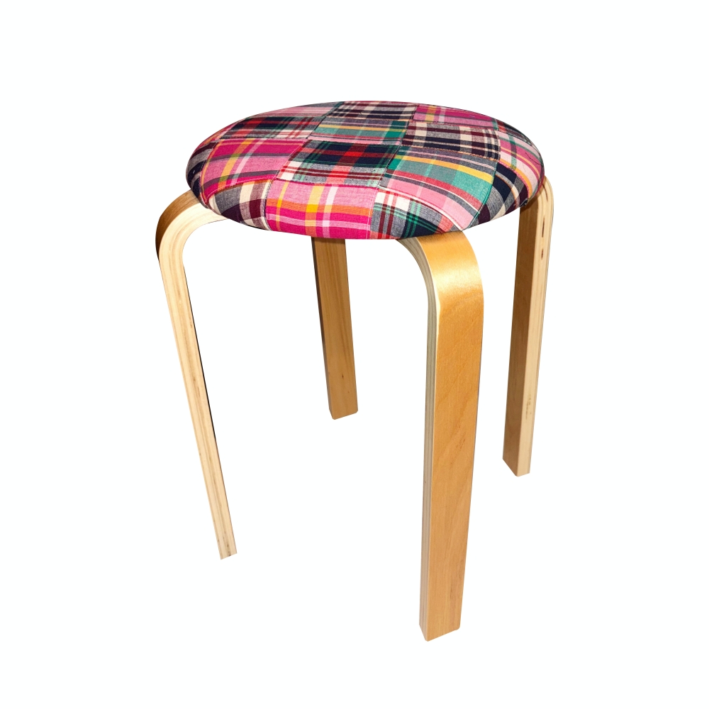 유라이크왓 리얼 패치워크 스툴 (핑크)(you like what Real patchwork stool (pink)) - 3