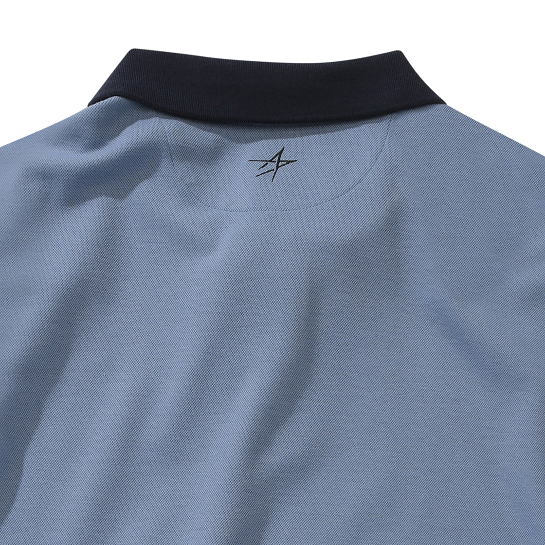 록히드마틴 오버핏 파이핑 카라 티셔츠 블루(LOCKHEED MARTIN Over Fit Piping Collar Ts Blue) - 4