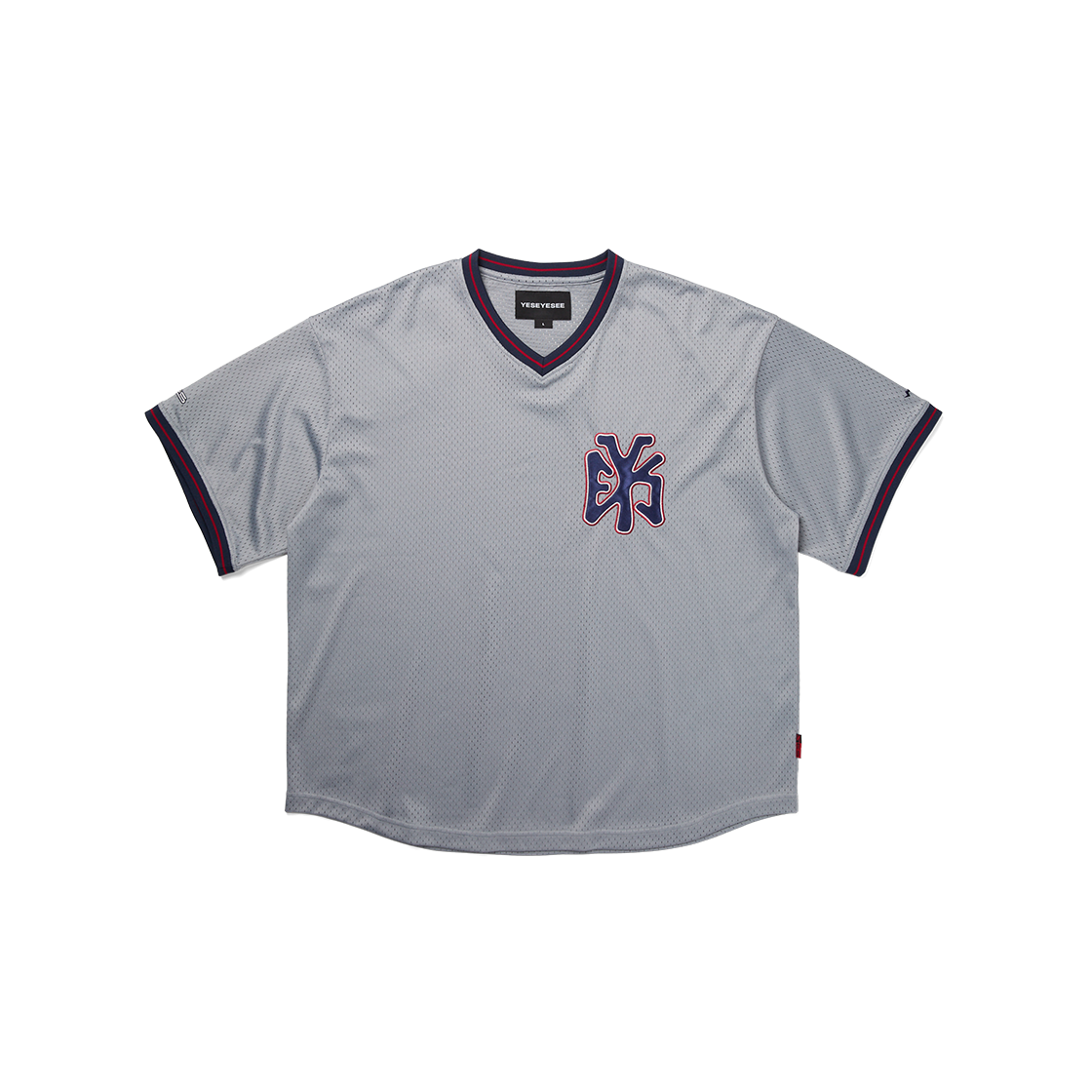 [더블적립] 예스아이씨 예스 메쉬 베이스볼 티셔츠 그레이([더블적립] YESEYESEE Y.E.S Mesh Baseball Tee Grey)