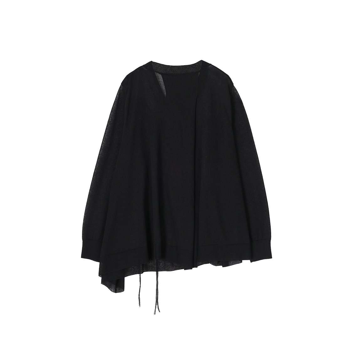 (W) 송지오 컬렉션 플레어 드레이프 가디건 블랙((W) SONGZIO COLLECTION Flare Drape Cardigan Black) - 2