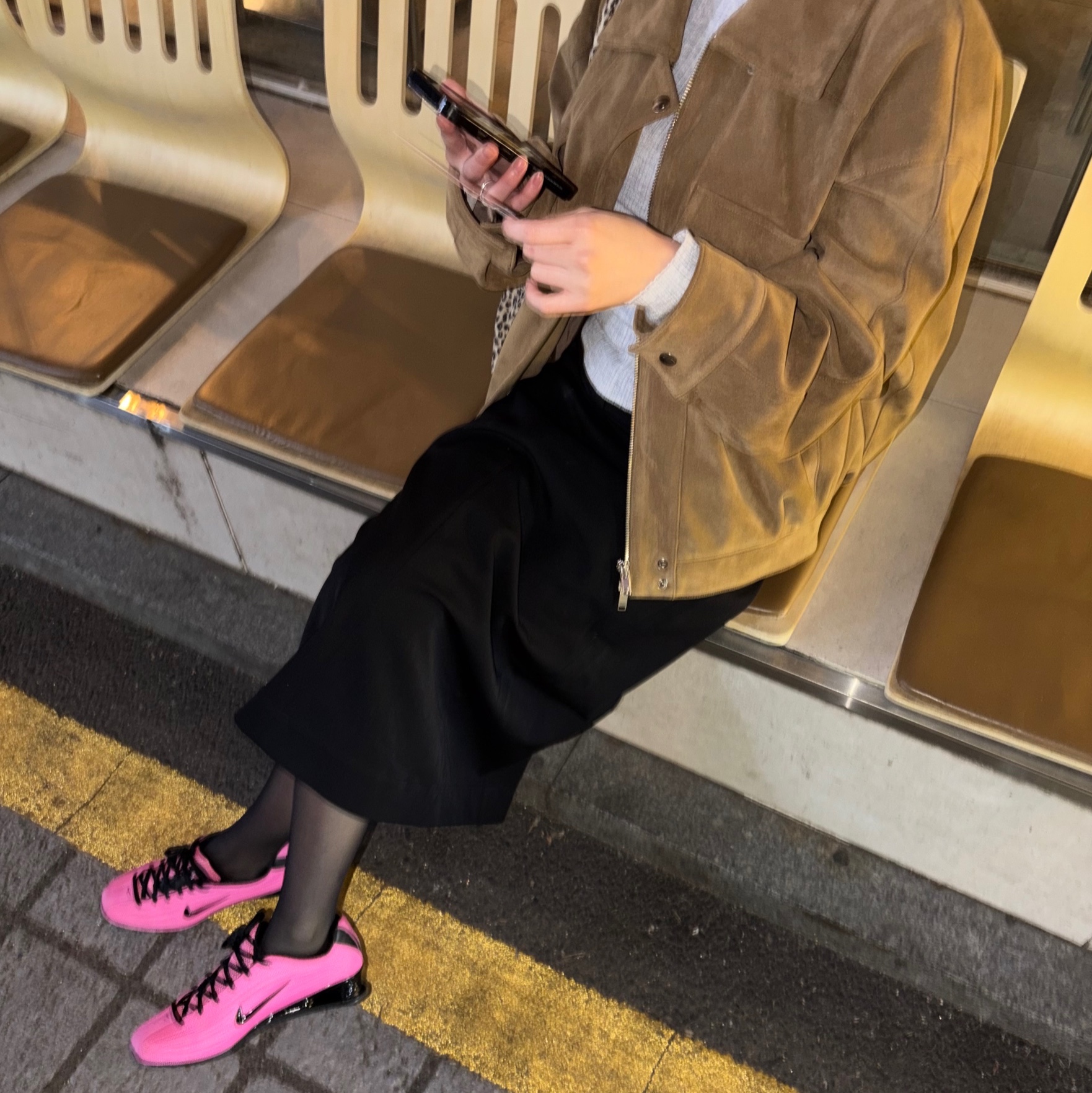 (W) Nike Shox Z Pinksicle Black 착용 스타일