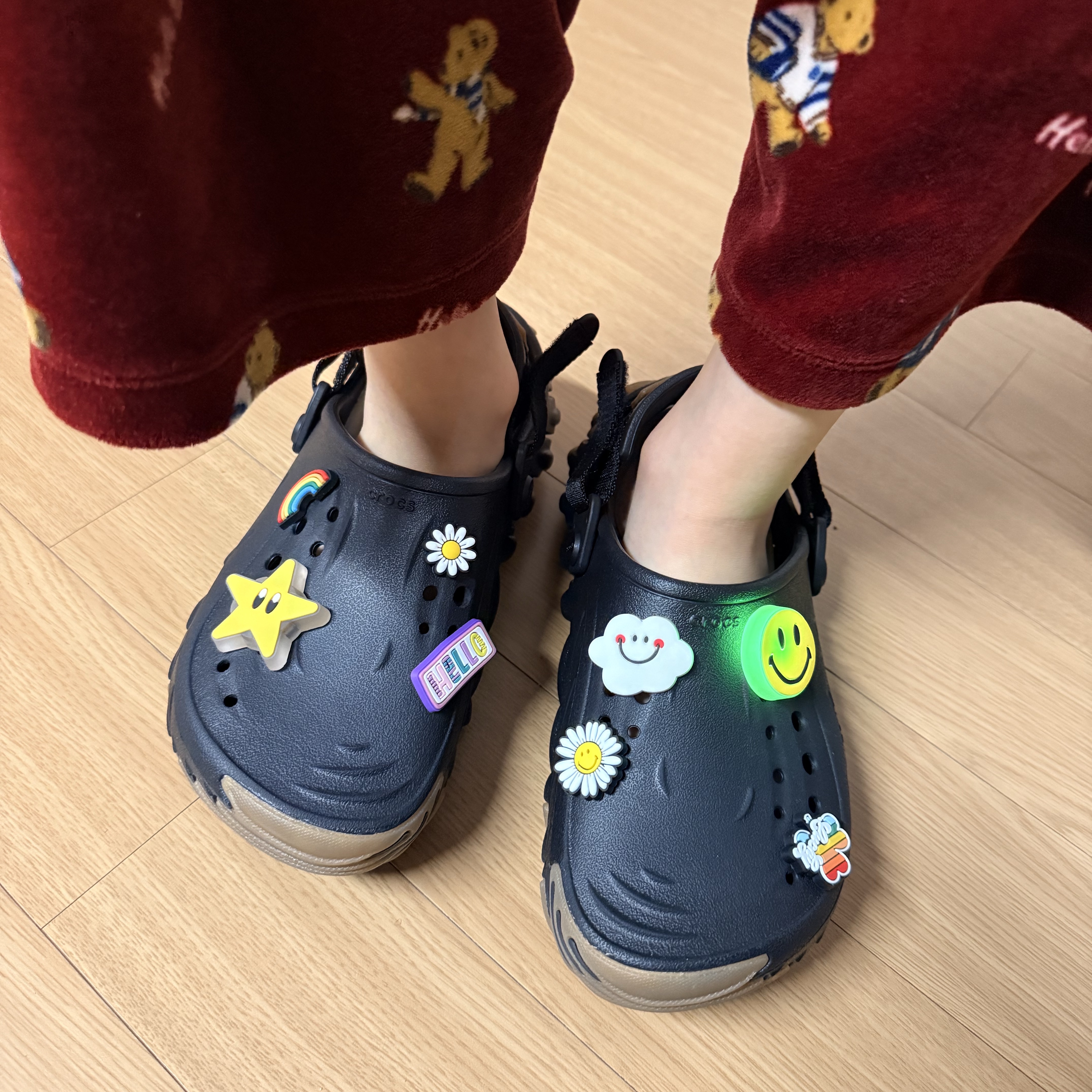 Crocs Echo Gum RO Clog Black 착용 스타일